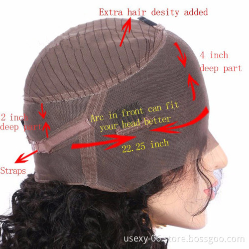 Wig vendors wholesale straight virgin brazilian wigs pre plucked human hair 360 lace frontal wigs for black women